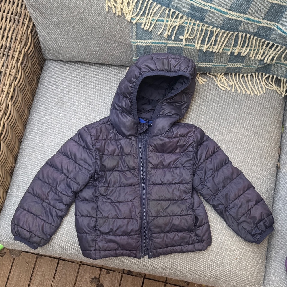 Primary Kids Puffer Jacket - Navy Blue 2T